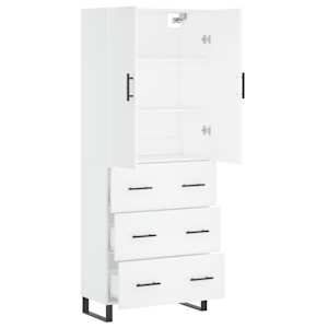 Skříň highboard bílá 69,5 x 34 x 180 cm kompozitní dřevo - obrázek 4
