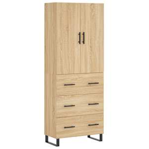 Skříň highboard dub sonoma 69,5 x 34 x 180 cm kompozitní dřevo - obrázek 2