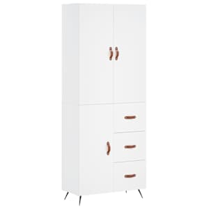 Skříň highboard bílá 69,5 x 34 x 180 cm kompozitní dřevo - obrázek 2