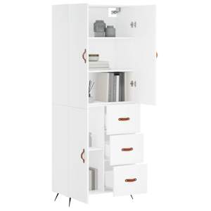 Skříň highboard bílá 69,5 x 34 x 180 cm kompozitní dřevo - obrázek 3