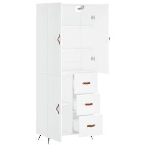 Skříň highboard bílá 69,5 x 34 x 180 cm kompozitní dřevo - obrázek 4