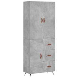 Skříň highboard betonově šedá 69,5x34x180 cm kompozitní dřevo - obrázek 2