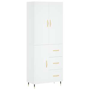Skříň highboard bílá 69,5 x 34 x 180 cm kompozitní dřevo - obrázek 2