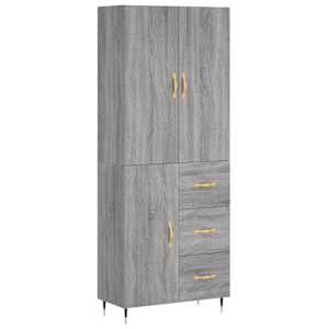 Skříň highboard šedá sonoma 69,5 x 34 x 180 cm kompozitní dřevo - obrázek 2