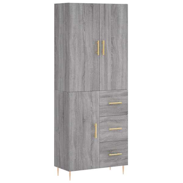 vidaXL k&otilde;rge kapp, hall Sonoma tamm, 69,5 x 34 x 180 cm, tehispuit