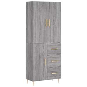 Skříň highboard šedá sonoma 69,5 x 34 x 180 cm kompozitní dřevo - obrázek 2