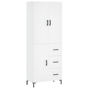 Skříň highboard bílá 69,5 x 34 x 180 cm kompozitní dřevo - obrázek 2