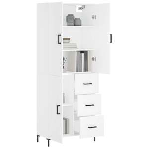 Skříň highboard bílá 69,5 x 34 x 180 cm kompozitní dřevo - obrázek 3