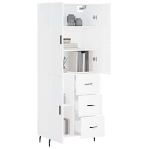 Skříň highboard bílá 69,5 x 34 x 180 cm kompozitní dřevo - obrázek 3