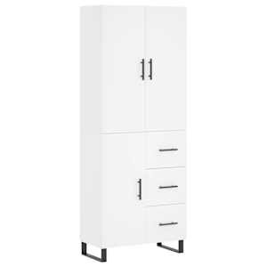 Skříň highboard bílá 69,5 x 34 x 180 cm kompozitní dřevo - obrázek 2