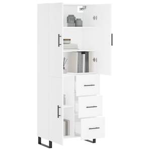 Skříň highboard bílá 69,5 x 34 x 180 cm kompozitní dřevo - obrázek 3