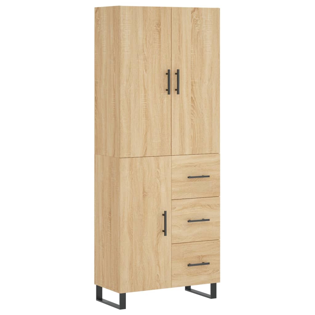 vidaXL Skříň highboard dub sonoma 69,5 x 34 x 180 cm kompozitní dřevo