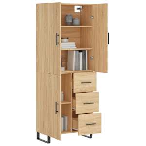 Skříň highboard dub sonoma 69,5 x 34 x 180 cm kompozitní dřevo - obrázek 3