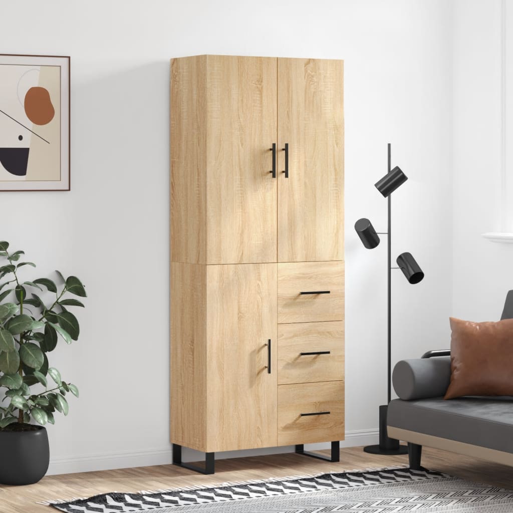 vidaXL Dulap înalt, stejar sonoma, 69,5x34x180 cm, lemn compozit