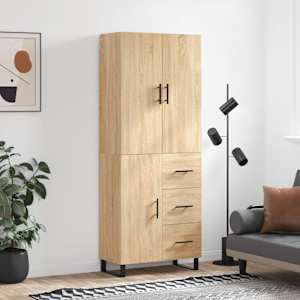Skříň highboard dub sonoma 69,5 x 34 x 180 cm kompozitní dřevo - obrázek 1
