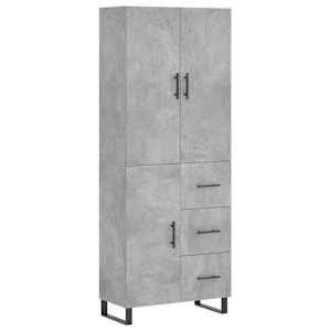 Skříň highboard betonově šedá 69,5x34x180 cm kompozitní dřevo - obrázek 2