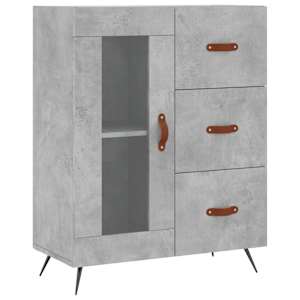 Skříň highboard betonově šedá 69,5x34x180 cm kompozitní dřevo - obrázek 7