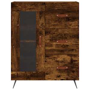 Skříň highboard kouřový dub 69,5 x 34 x 180 cm kompozitní dřevo - obrázek 7