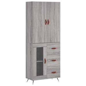 Skříň highboard šedá sonoma 69,5 x 34 x 180 cm kompozitní dřevo - obrázek 2