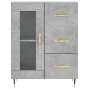 Skříň highboard betonově šedá 69,5x34x180 cm kompozitní dřevo - obrázek 8
