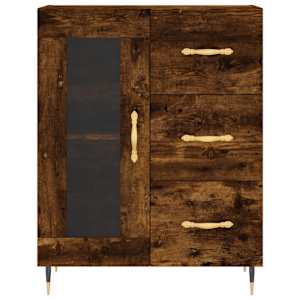 Skříň highboard kouřový dub 69,5 x 34 x 180 cm kompozitní dřevo - obrázek 7