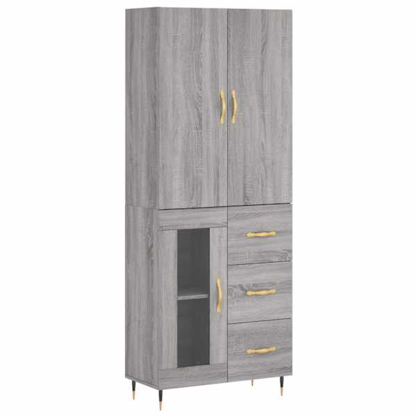 vidaXL k&otilde;rge kapp, hall Sonoma tamm, 69,5 x 34 x 180 cm, tehispuit
