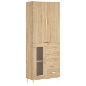 Skříň highboard dub sonoma 69,5 x 34 x 180 cm kompozitní dřevo - obrázek 2