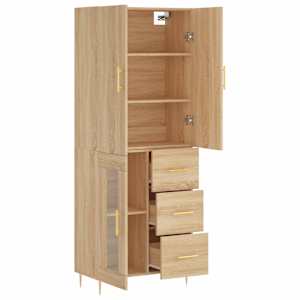 Skříň highboard dub sonoma 69,5 x 34 x 180 cm kompozitní dřevo - obrázek 4