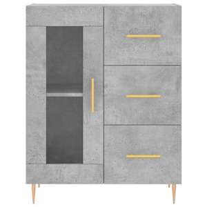 Skříň highboard betonově šedá 69,5x34x180 cm kompozitní dřevo - obrázek 8