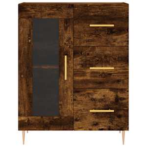 Skříň highboard kouřový dub 69,5 x 34 x 180 cm kompozitní dřevo - obrázek 8