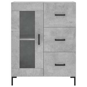 Skříň highboard betonově šedá 69,5x34x180 cm kompozitní dřevo - obrázek 8