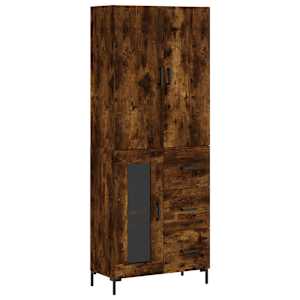 Skříň highboard kouřový dub 69,5 x 34 x 180 cm kompozitní dřevo - obrázek 2