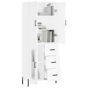 Skříň highboard bílá 69,5 x 34 x 180 cm kompozitní dřevo - obrázek 3