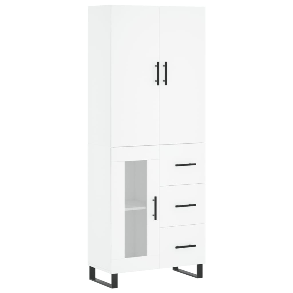 vidaXL Skříň highboard bílá 69,5 x 34 x 180 cm kompozitní dřevo