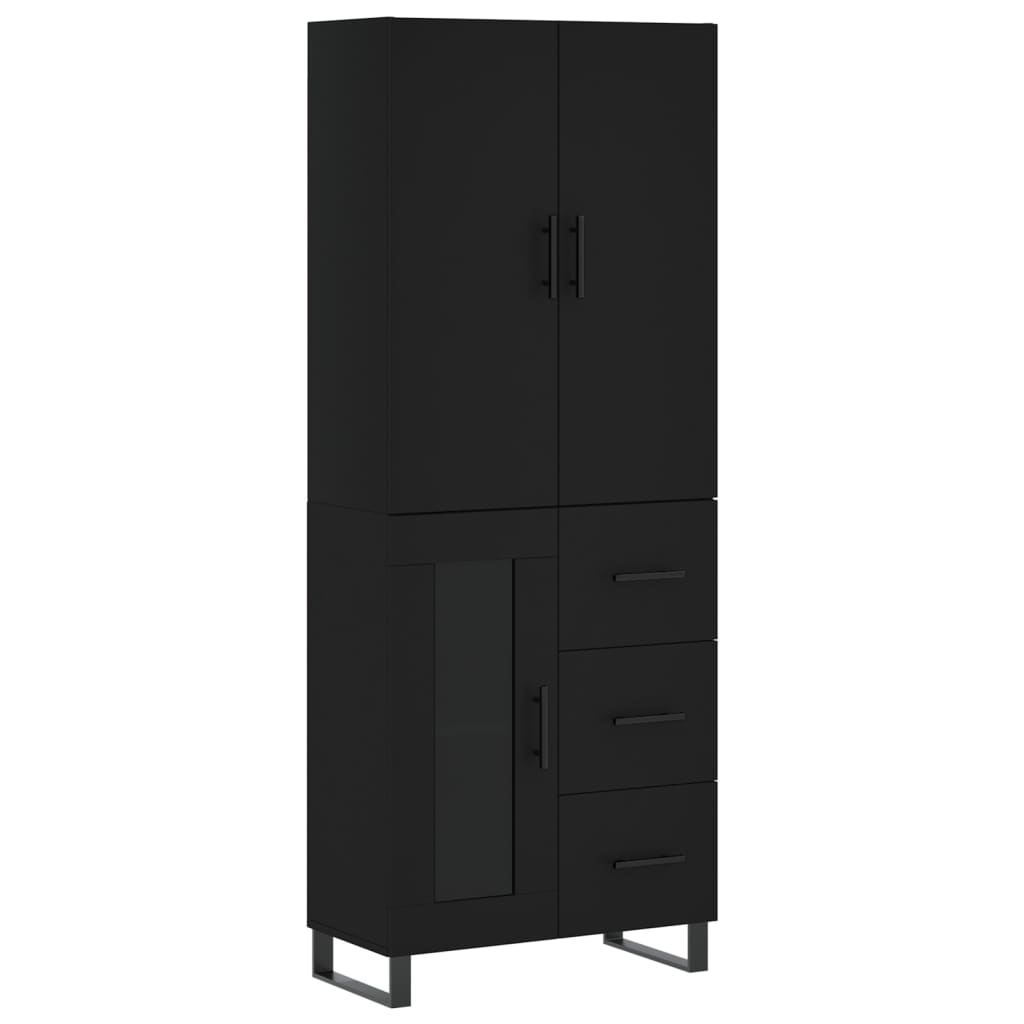 vidaXL Skříň highboard černá 69,5 x 34 x 180 cm kompozitní dřevo