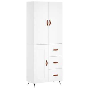 Skříň highboard bílá 69,5 x 34 x 180 cm kompozitní dřevo - obrázek 2