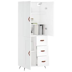 Skříň highboard bílá 69,5 x 34 x 180 cm kompozitní dřevo - obrázek 3