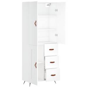 Skříň highboard bílá 69,5 x 34 x 180 cm kompozitní dřevo - obrázek 4
