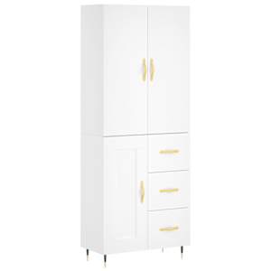 Skříň highboard bílá 69,5 x 34 x 180 cm kompozitní dřevo - obrázek 2