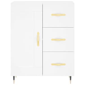 Skříň highboard bílá 69,5 x 34 x 180 cm kompozitní dřevo - obrázek 8