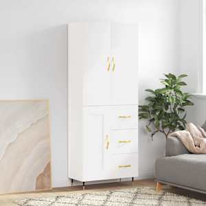 Skříň highboard bílá 69,5 x 34 x 180 cm kompozitní dřevo - obrázek 1