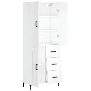Skříň highboard bílá 69,5 x 34 x 180 cm kompozitní dřevo - obrázek 4