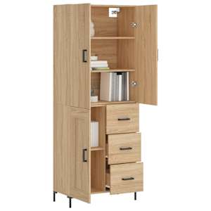 Skříň highboard dub sonoma 69,5 x 34 x 180 cm kompozitní dřevo - obrázek 3