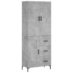 Skříň highboard betonově šedá 69,5x34x180 cm kompozitní dřevo - obrázek 2