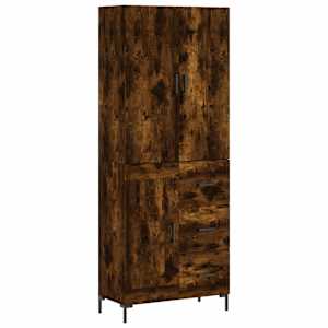 Skříň highboard kouřový dub 69,5 x 34 x 180 cm kompozitní dřevo - obrázek 2