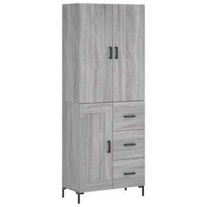 Skříň highboard šedá sonoma 69,5 x 34 x 180 cm kompozitní dřevo - obrázek 2
