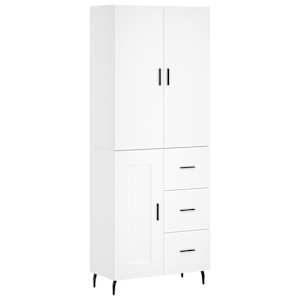 Skříň highboard bílá 69,5 x 34 x 180 cm kompozitní dřevo - obrázek 2
