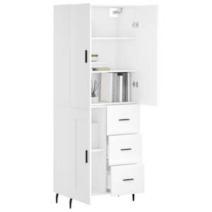 Skříň highboard bílá 69,5 x 34 x 180 cm kompozitní dřevo - obrázek 3
