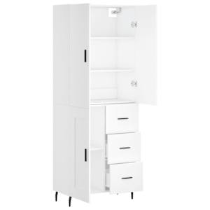 Skříň highboard bílá 69,5 x 34 x 180 cm kompozitní dřevo - obrázek 4