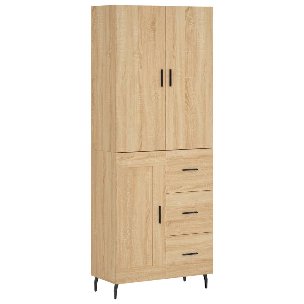 vidaXL Skříň highboard dub sonoma 69,5 x 34 x 180 cm kompozitní dřevo